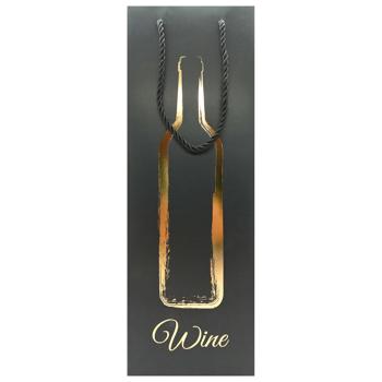 Пакет подарунковий під пляшку 10331-30 - купити, ціни на Чудо Маркет - фото 1