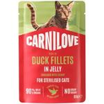 Корм вологий Carnilove з індичкою та котячою м'ятою для стерилізованих котів 85г