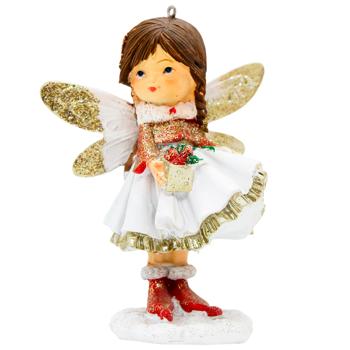 Bona Di Baby Fairy with Gift Decorative Hanging Figurine 11.5cm Red and White - buy, prices for - photo 2