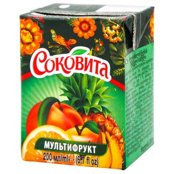 Напиток сокосодержащий Соковита мультифруктовый 200мл - купить, цены на Чудо Маркет - фото 1