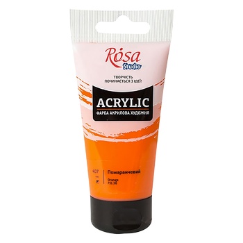 Rosa Studio acrylic orange paint - buy, prices for Auchan - photo 1