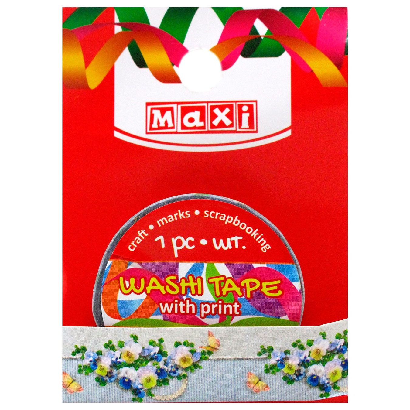 

Лента декоративная Maxi с принтом 20мм*3м