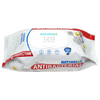 Серветки вологі Naturelle Д-пантенол іон срібла та вітамін Е 120шт - купити, ціни на Чудо Маркет - фото 1