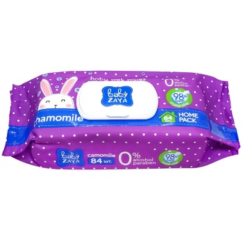 Серветки вологі Baby Zaya Ромашка 84шт - купити, ціни на Чудо Маркет - фото 1