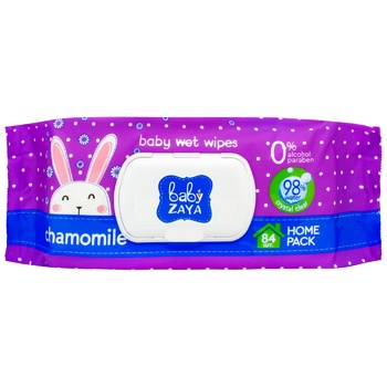 Серветки вологі Baby Zaya Ромашка 84шт - купити, ціни на Чудо Маркет - фото 3