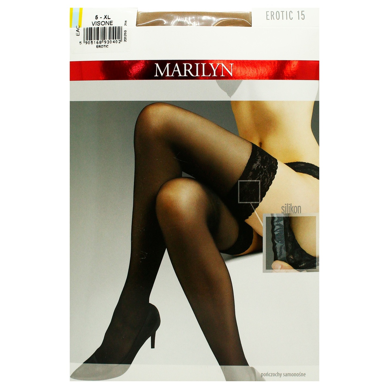 Чулки женские Marilyn Erotic 15ден р.5 visone ❤️ доставка на дом от  магазина Zakaz.ua