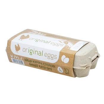 Яйця курячі Ясенсвіт Original eggs С0 10шт - купити, ціни на Auchan - фото 1