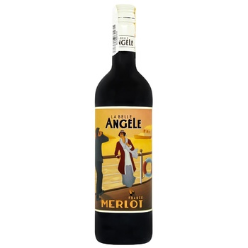 Вино La Belle Angele Merlot красное сухое 13% 0,75л - купить, цены на WINETIME - фото 1