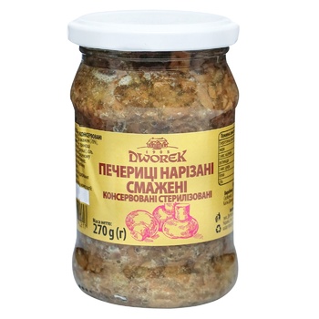 Dworek Sterilized Fried Sliced Canned Champignons 270g - buy, prices for NOVUS - photo 1