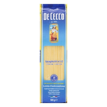 De Cecco Spaghetti №12 Pasta 500g - buy, prices for ULTRAMARKET - photo 1