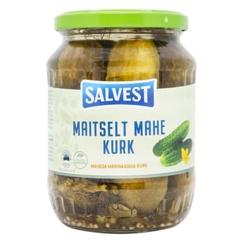 Огурцы Salvest Нежные маринованные 675г - купить, цены на WINETIME - фото 1