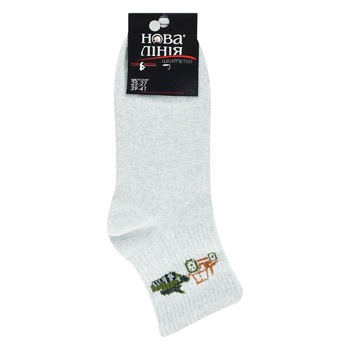 Nova Liniya Men's Medium Sports Light Gray Socks Size 25-27 - buy, prices for Auchan - photo 1