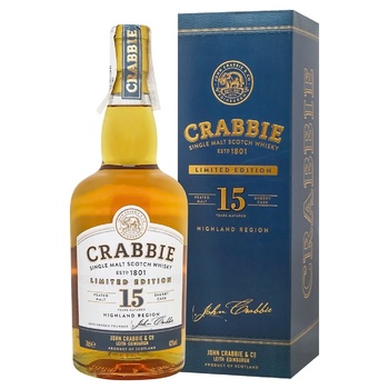 Віскі Crabbie 15 років 43% 0,7л - купити, ціни на WINETIME - фото 1