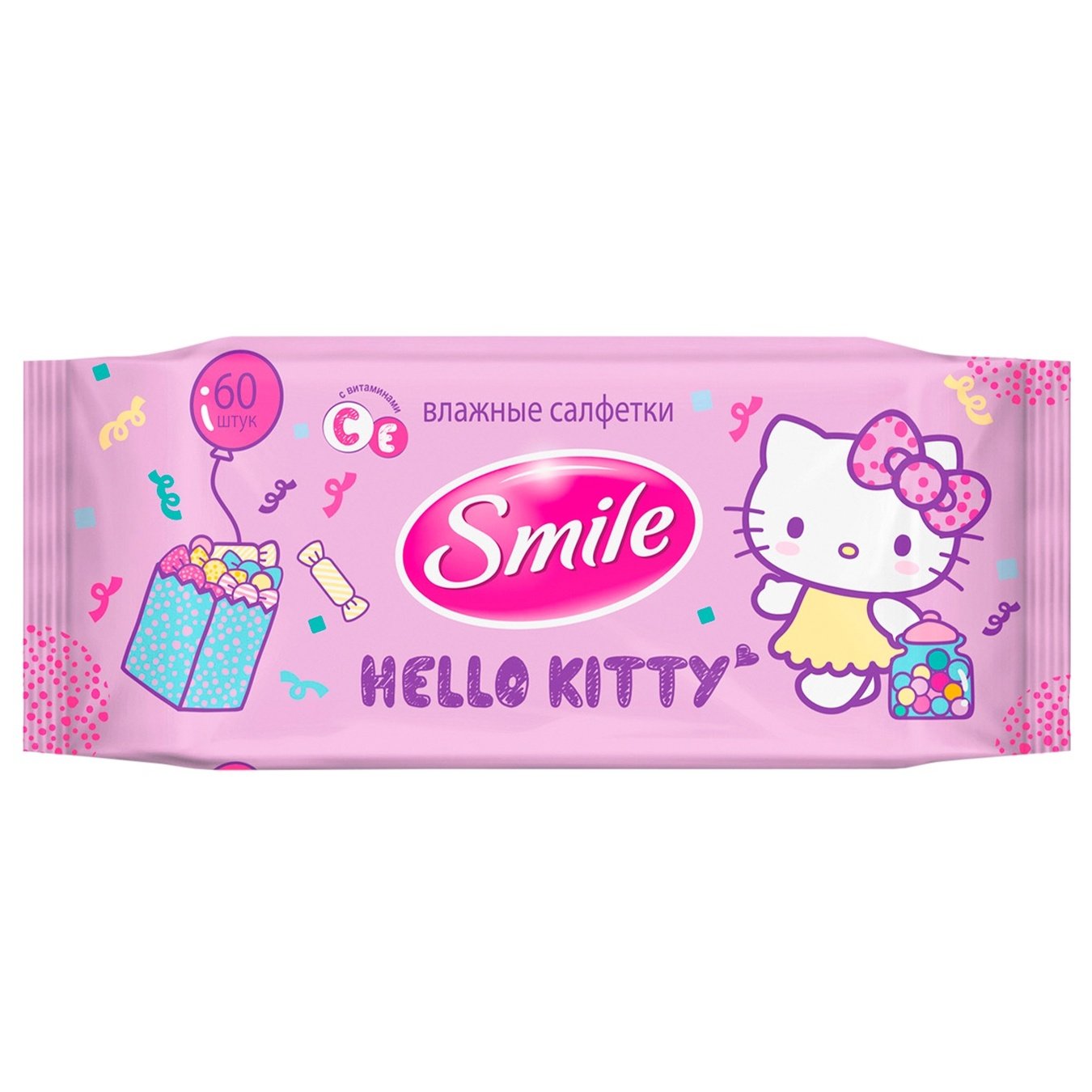 

Салфетки влажные Smile Hello Kitty 60шт