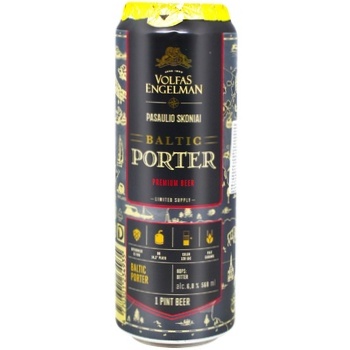 Volfas Engelman Baltic Porter Dark Filtered Beer 6% 0.568l - buy, prices for NOVUS - photo 1