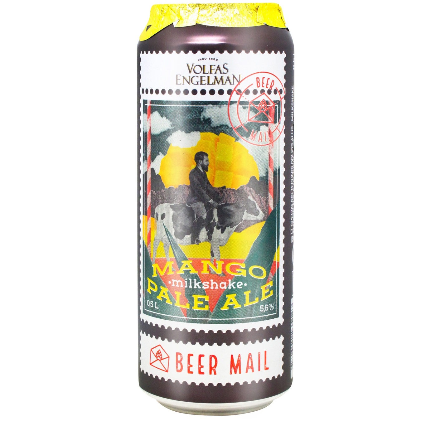 

Пиво Volfas Engelman Mango Milkshake Pale Ale светлое фильтрованное 5,6% 0,5 л