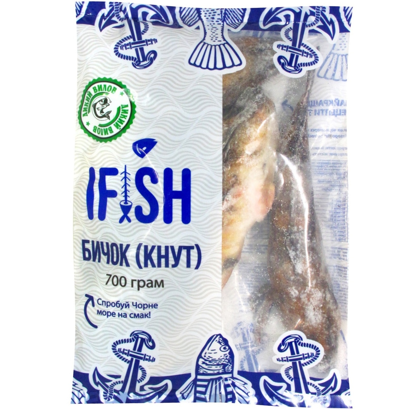 

Бычок IFish Кнут черноморский свежемороженый 700г