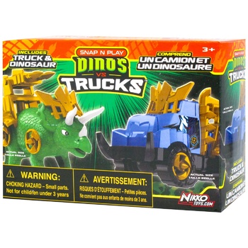Игровой набор Dinos vs Trucks Road Rippers  Triceratops - купить, цены на - фото 1