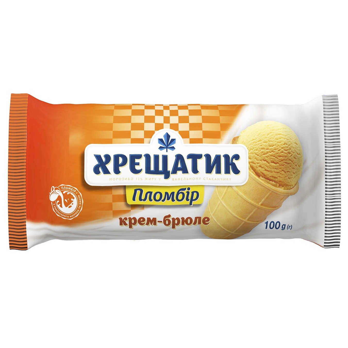 

Мороженое Хрещатик пломбир крем-брюле 100г