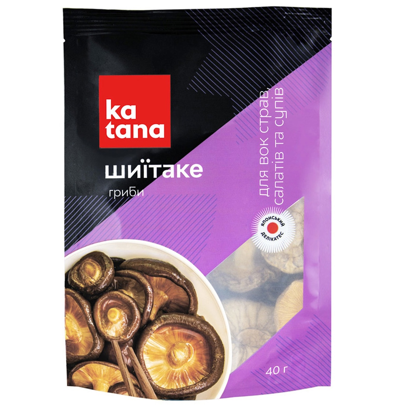 

Грибы Шиитаке Katana сушеные 40г