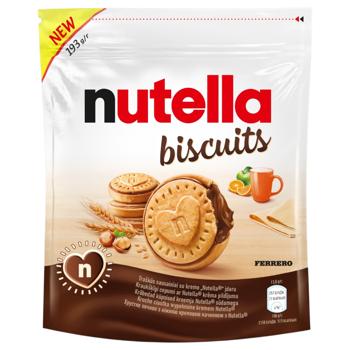 Печенье Nutella Сэндвич с начинкой из ореховой нуги 193г - купить, цены на Чудо Маркет - фото 1