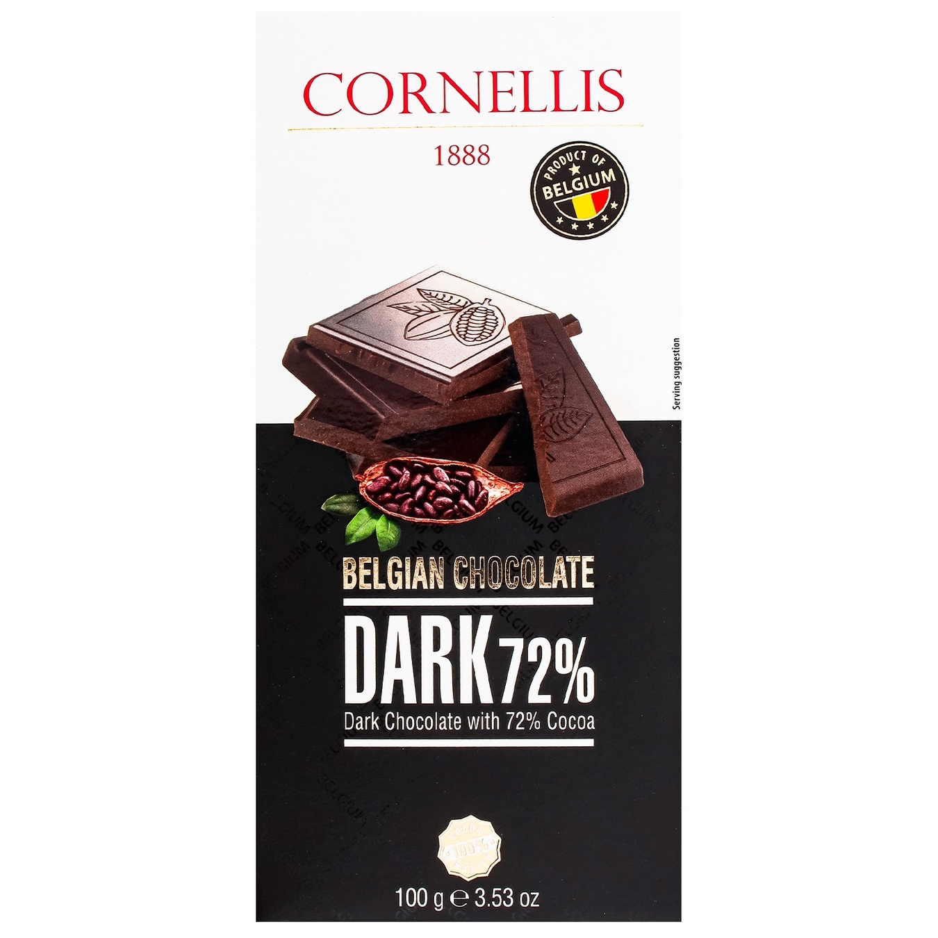 

Шоколад Cornellis черный 72% 100г