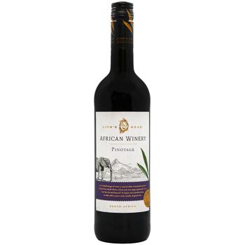 African Winery Pinotage Dry Red Wine 13.5% 0.75l