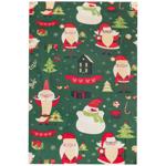 Provans Santa on Green Tablecloth 120*140cm