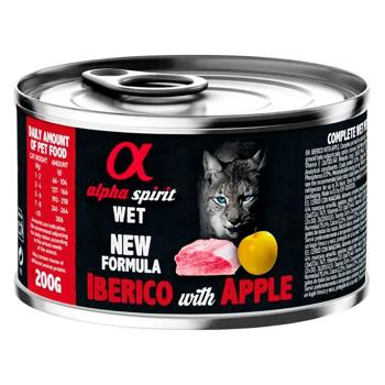 Вологий корм для котів Alpha Spirit Adult 200 г - свинина та яблука - купити, ціни на MasterZoo - фото 1