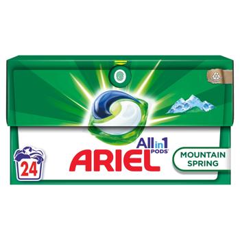 Ariel Pods All-in-1 Mountain Spring Washing Capsules 24pcs - buy, prices for Tavria V - photo 1