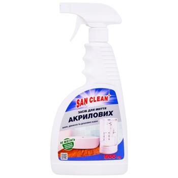 Средство чистящее San Clean для акриловых ванн 500г - купить, цены на Biotus - фото 1