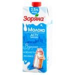 Молоко Зоряна ультрапастеризованное 2,5% 950г