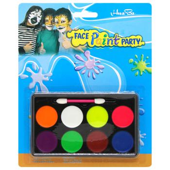 Neon Face Paint with Brush 8 colors HB-800B