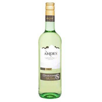 Andes Chardonnay White Dry Wine 13% 0.75l - buy, prices for NOVUS - photo 1
