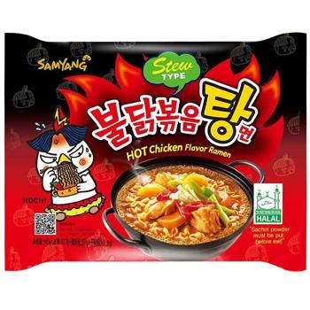 Лапша Samyang Buldak Рамен с острой тушеной курицей 145г - купить, цены на Чудо Маркет - фото 1