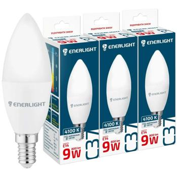 Лампа LED Enerlight С37 9Вт E14 3шт