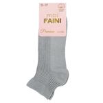 Носки женские Moi Faini рубчик короткие р.35-37 серый