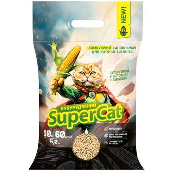 Collar SuperCat кукурудзяний наповнювач 5 кг - без аромату - купить, цены на MasterZoo - фото 1
