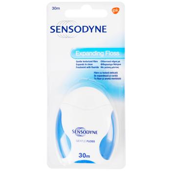 Зубная нить Sensodyne для деликатной чистки зубов и десен 30м