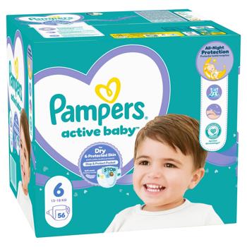 Pampers Active Baby Extra Large Diapers 6 13-18kg 56pcs - buy, prices for Tavria V - photo 4
