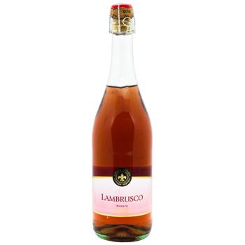 Вино ігристе Abbazia Lambrusco Rosato рожеве напівсухе 8% 0,75л