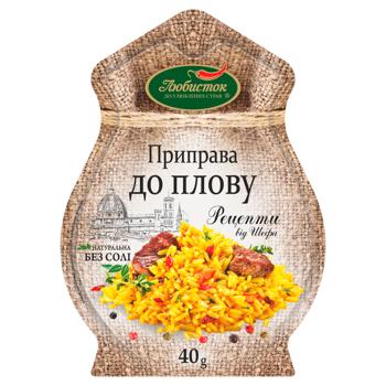 Приправа Любисток Рецепты от шефа к плову без соли 40г - купить, цены на Торба - фото 1