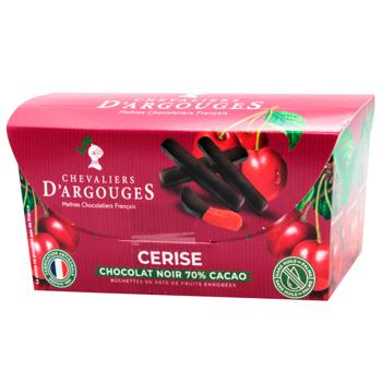 Chevaliers d'Argouges Dried Cherries in Dark Chocolate 150g