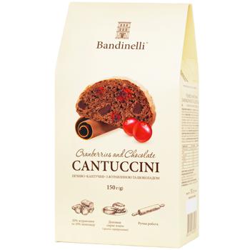 Печенье Bandinelli Cantuccini с клюквой и шоколадом 150г - купить, цены на Auchan - фото 1