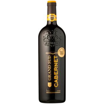 Вино Grand Sud Cabernet натуральне виноградне червоне сухе 12.5% 1л