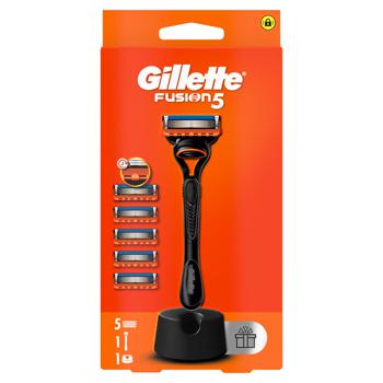 Gillette Fusion 5 Razor and 5 Replacement Cassettes - buy, prices for Auchan - photo 1