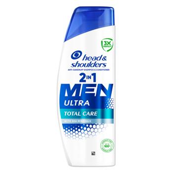 Шампунь и бальзам-ополаскиватель Head&Shoulders Men Ultra Total Care 2в1 330мл - купить, цены на КОСМОС - фото 1