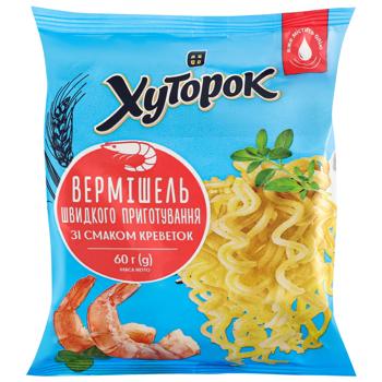 Khutorok Pasta Vermicelli with Shrimp 60g - buy, prices for Ideal - photo 1