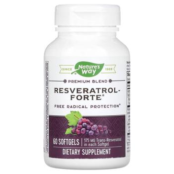 Ресвератрол Nature's Way Forte 175мг 60 гелевых капсул - купить, цены на Biotus - фото 1