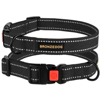 Barksi BronzeDog Сotton брезентовий нашийник для собак L - чорний - купити, ціни на MasterZoo - фото 3